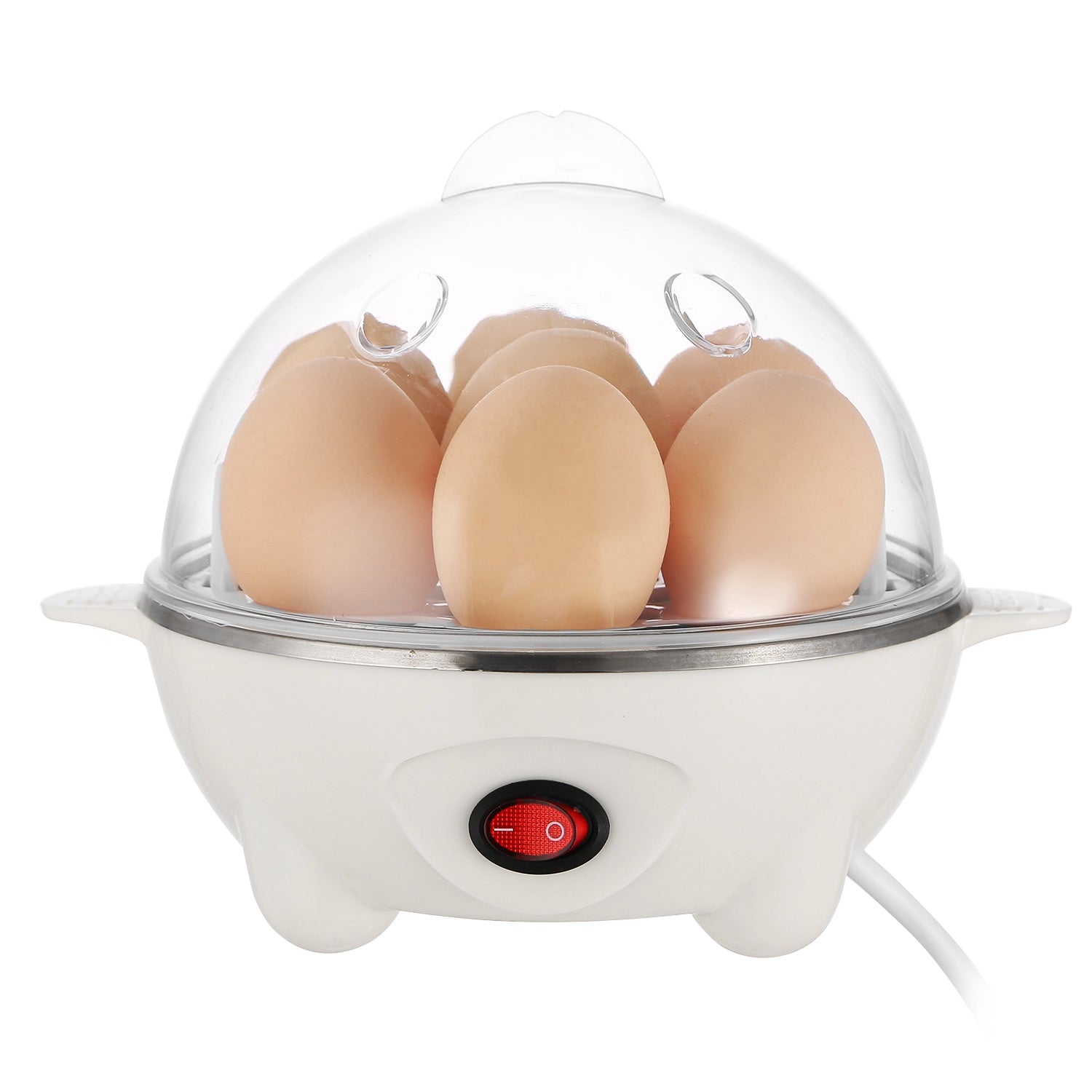1Pc Electric Egg Cooker 7 - Capacity Hard - Boiled Egg Maker With Auto - Off Measuring Cup For Hard Boiled Steamed Vegetables Seafood Dumplings - Beautybuzz