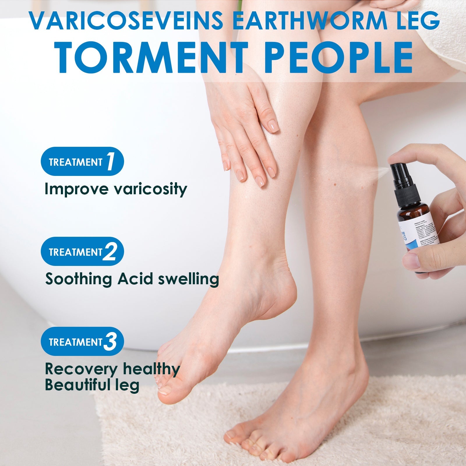 30ml Varicose Vein Spray Multi - Purpose Knee And Leg Care Spray Promote Blood Circulation - Beautybuzz