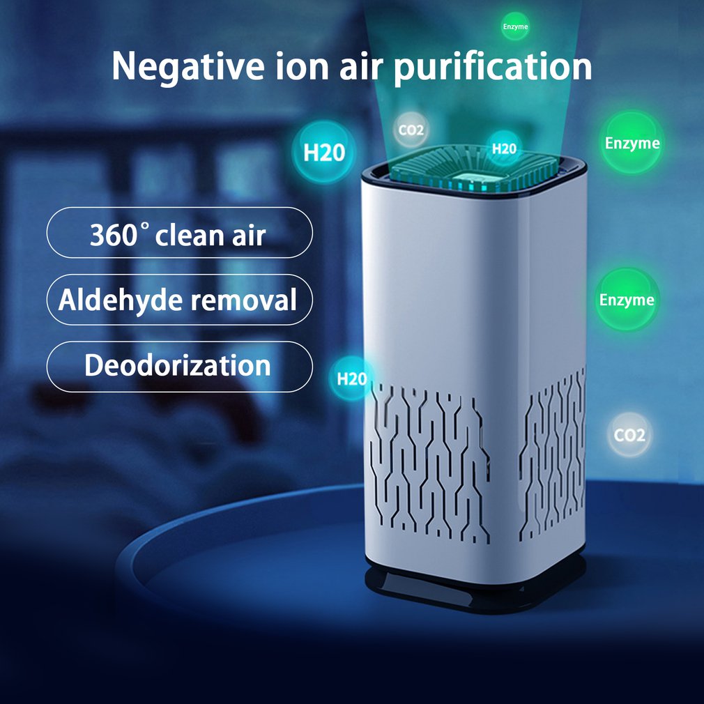 Car Air Purifier Portable Negative Ion Generator Remove Formaldehyde Dust Smoke Air Freshen Washer For Home Car - Beautybuzz'