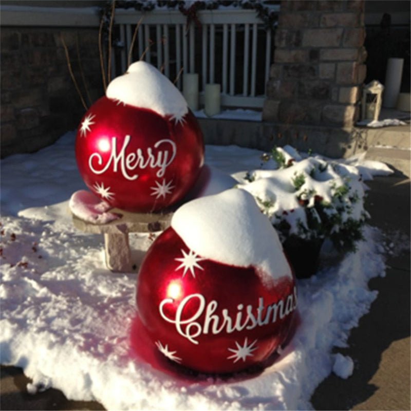 Christmas Ornament Ball Outdoor Pvc 60CM Inflatable Decorated Ball PVC Giant Big Large Balls Xmas Tree Decorations Toy Ball - Beautybuzz