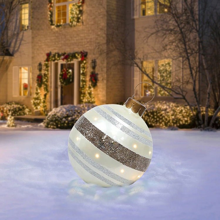 Christmas Ornament Ball Outdoor Pvc 60CM Inflatable Decorated Ball PVC Giant Big Large Balls Xmas Tree Decorations Toy Ball - Beautybuzz