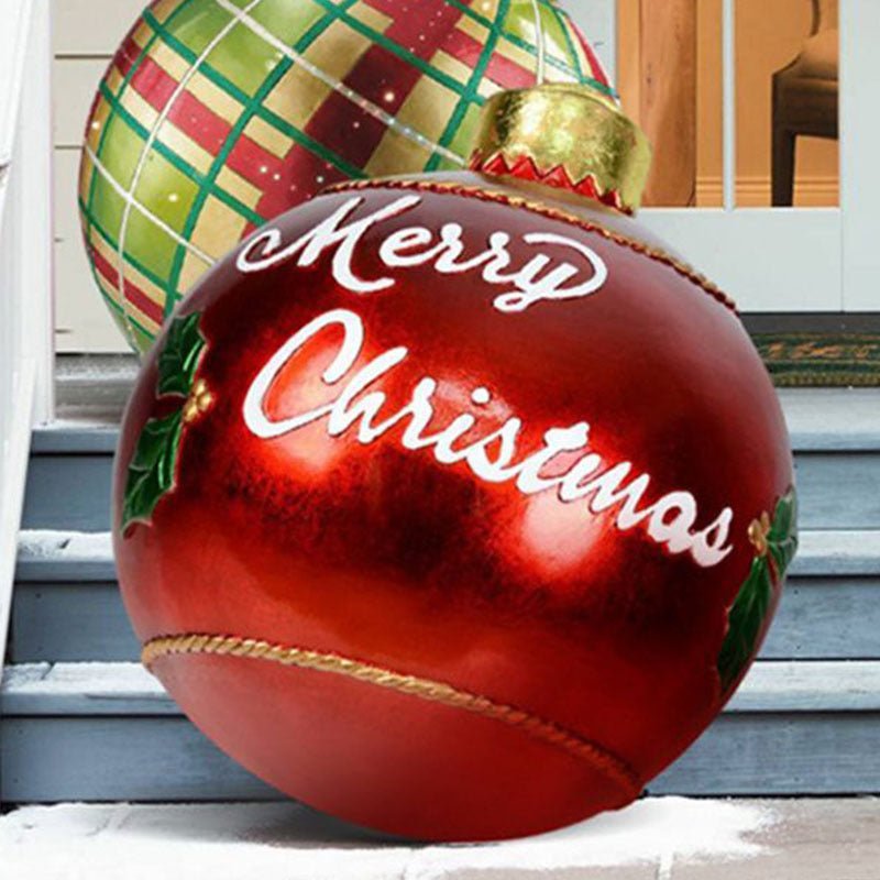 Christmas Ornament Ball Outdoor Pvc 60CM Inflatable Decorated Ball PVC Giant Big Large Balls Xmas Tree Decorations Toy Ball - Beautybuzz
