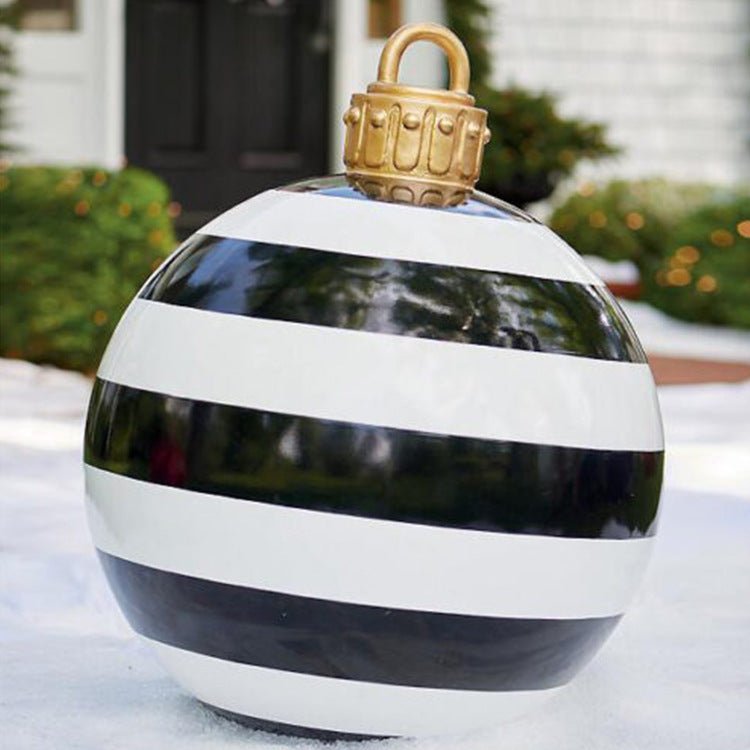 Christmas Ornament Ball Outdoor Pvc 60CM Inflatable Decorated Ball PVC Giant Big Large Balls Xmas Tree Decorations Toy Ball - Beautybuzz