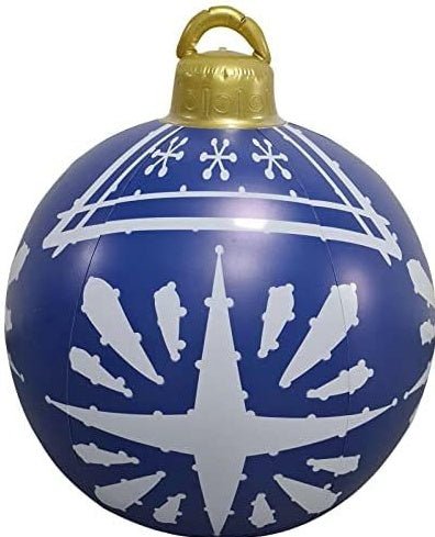 Christmas Ornament Ball Outdoor Pvc 60CM Inflatable Decorated Ball PVC Giant Big Large Balls Xmas Tree Decorations Toy Ball - Beautybuzz