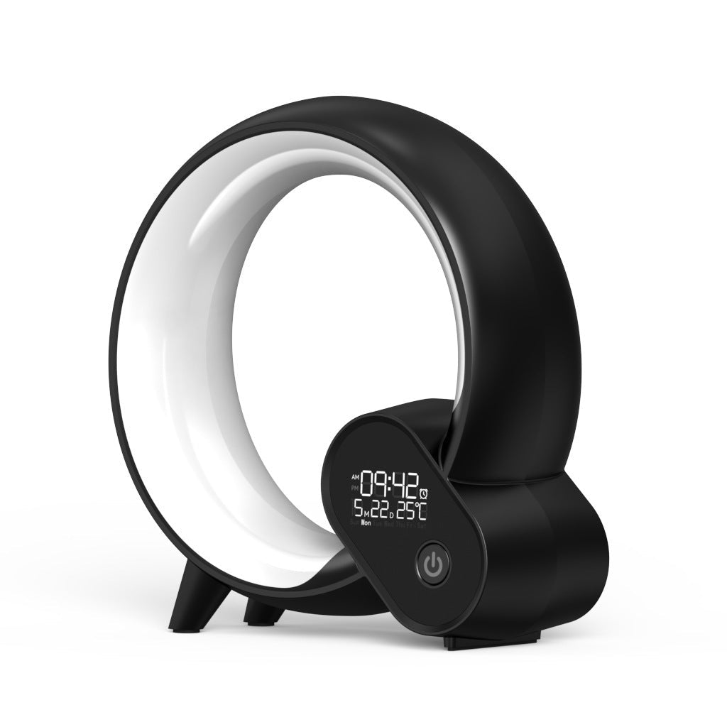Creative Q Light Analog Sunrise Digital Display Alarm Clock Bluetooth Audio Intelligent Wake - up Q Colorful Atmosphere Light - Beautybuzz'