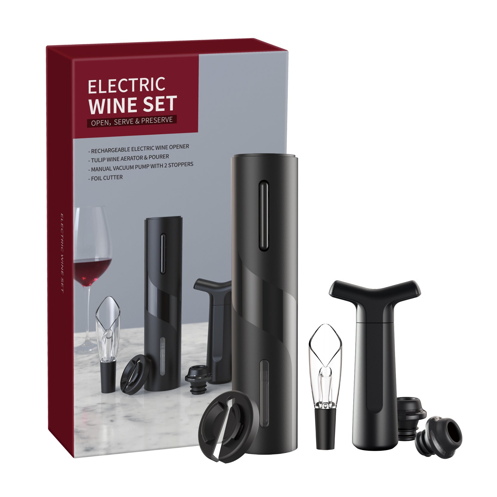 Electronic Bottle Opener Qier Plastic USB Rechargeable Wine Electric Electronic Bottle Opener - Beautybuzz'