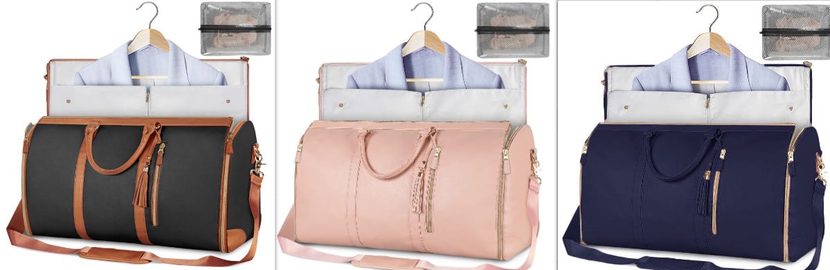 Large Capacity Travel Duffle Bag Women's Handbag Folding Suit Bag Waterproof Clothes Totes - Beautybuzz