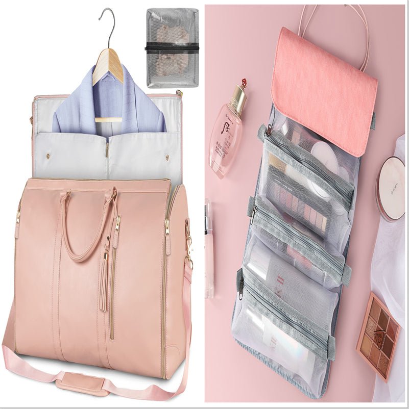 Large Capacity Travel Duffle Bag Women's Handbag Folding Suit Bag Waterproof Clothes Totes - Beautybuzz