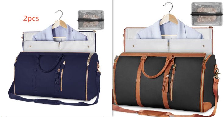 Large Capacity Travel Duffle Bag Women's Handbag Folding Suit Bag Waterproof Clothes Totes - Beautybuzz