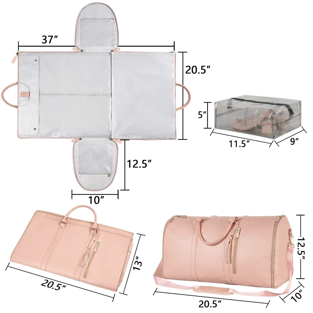 Large Capacity Travel Duffle Bag Women's Handbag Folding Suit Bag Waterproof Clothes Totes - Beautybuzz
