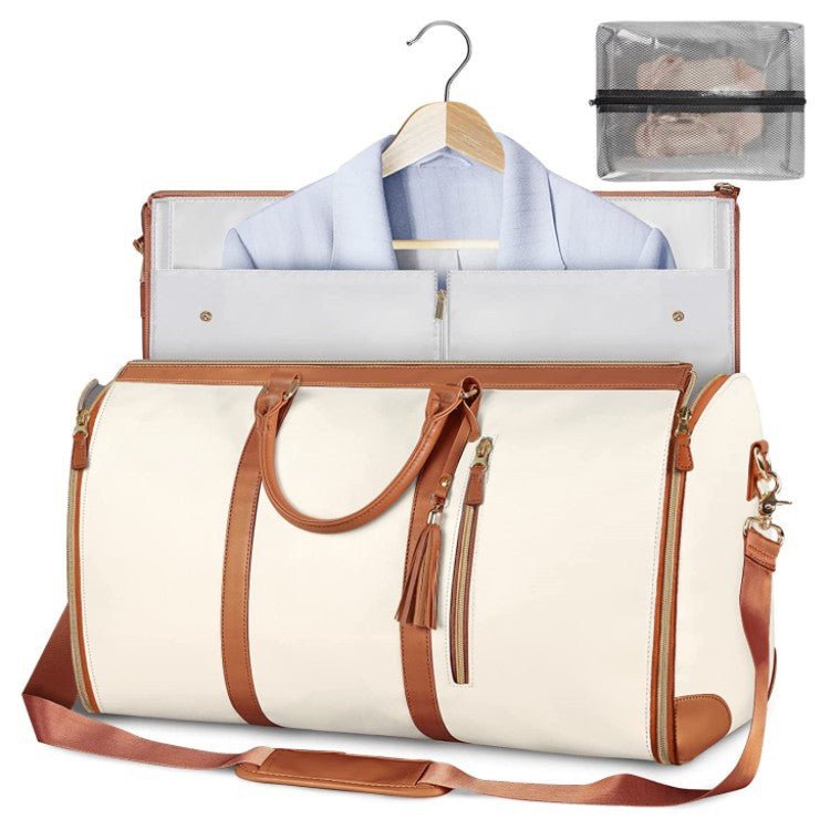 Large Capacity Travel Duffle Bag Women's Handbag Folding Suit Bag Waterproof Clothes Totes - Beautybuzz
