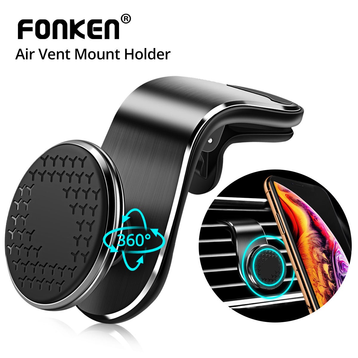 Magnetic Car Phone Holder Air Vent Magnet Mount Smartphone Phone Holder Car Rotation Bracket - Beautybuzz