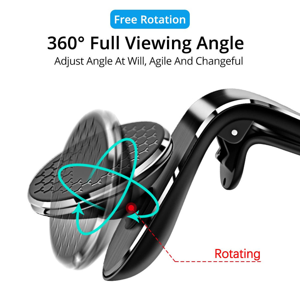 Magnetic Car Phone Holder Air Vent Magnet Mount Smartphone Phone Holder Car Rotation Bracket - Beautybuzz