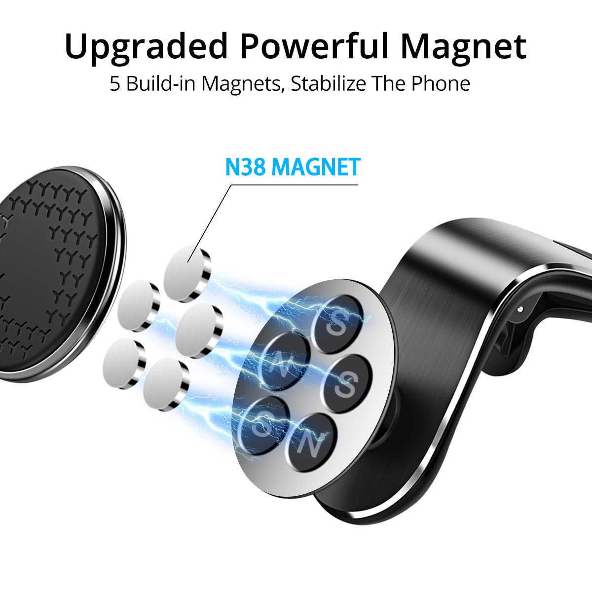 Magnetic Car Phone Holder Air Vent Magnet Mount Smartphone Phone Holder Car Rotation Bracket - Beautybuzz