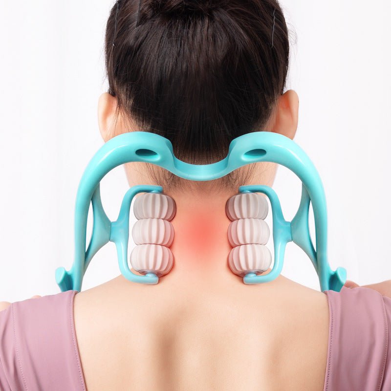 Multifunctional Manual Six - wheel Neck Massager Massage Relieve Roller Massage Tool - Beautybuzz