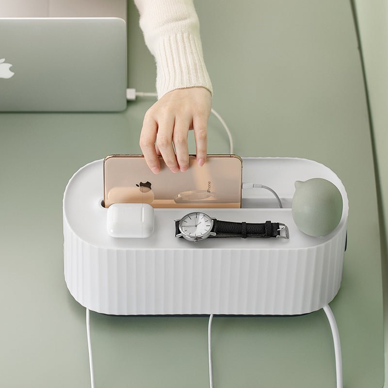 Power Strip Wire Case Cable Storage Box Anti Dust Charger Socket Organizer Network Line Storage Bin Charger Wire Management - Beautybuzz