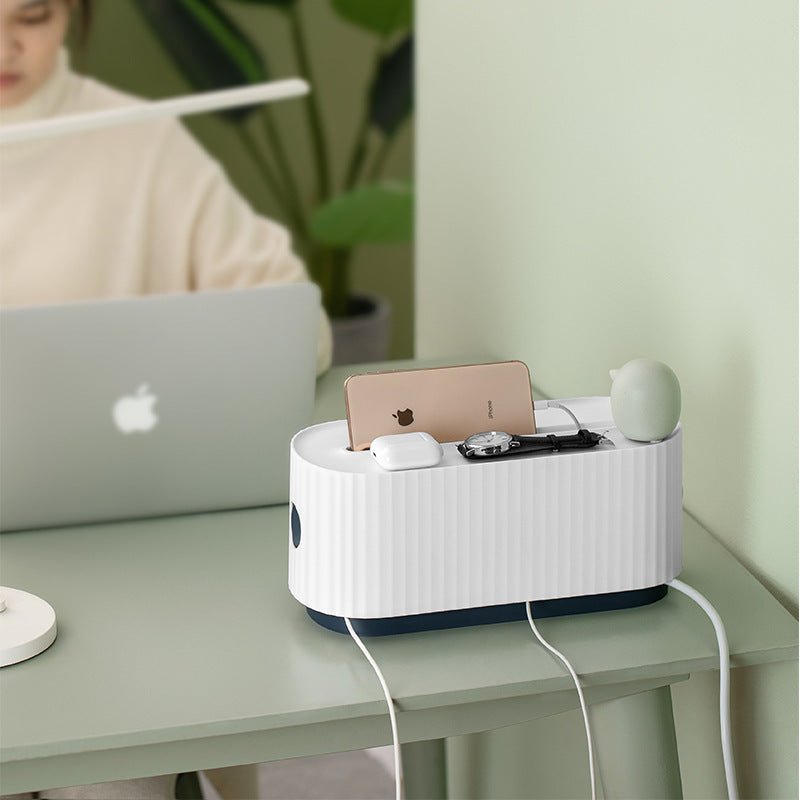 Power Strip Wire Case Cable Storage Box Anti Dust Charger Socket Organizer Network Line Storage Bin Charger Wire Management - Beautybuzz
