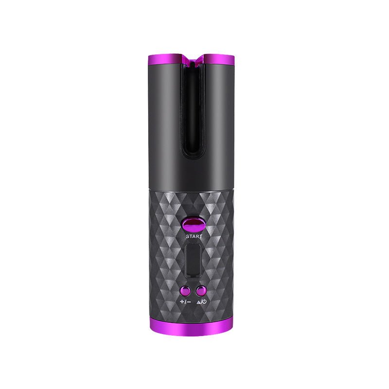 Rechargeable Automatic Hair Curler Women Portable Hair Curling Iron LCD Display Ceramic Curly Rotating Curling Wave Styer - Beautybuzz