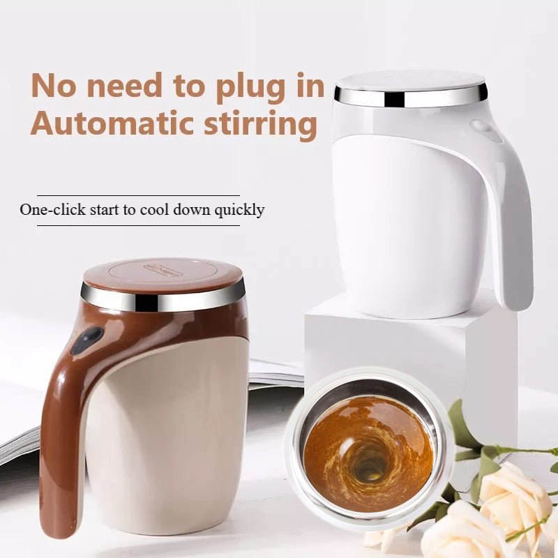 Rechargeable Model Automatic Stirring Cup Coffee Cup High Value Electric Stirring Cup Lazy Milkshake Rotating Magnetic Water Cup - Beautybuzz'