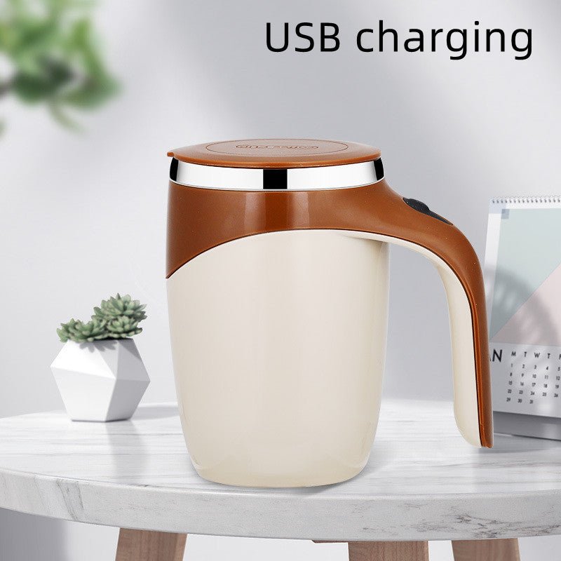 Rechargeable Model Automatic Stirring Cup Coffee Cup High Value Electric Stirring Cup Lazy Milkshake Rotating Magnetic Water Cup - Beautybuzz'