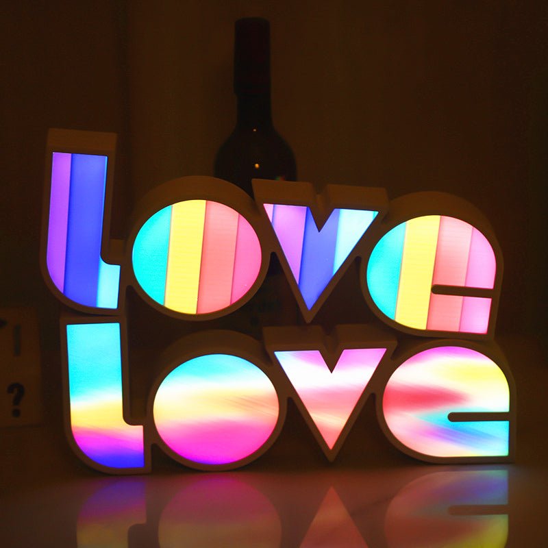 Valentines Day Decor LED LOVE Light Valentines Day Gift For Girlfriend Bithday Wedding Party Decoration Romantic Wedding Decor - Beautybuzz