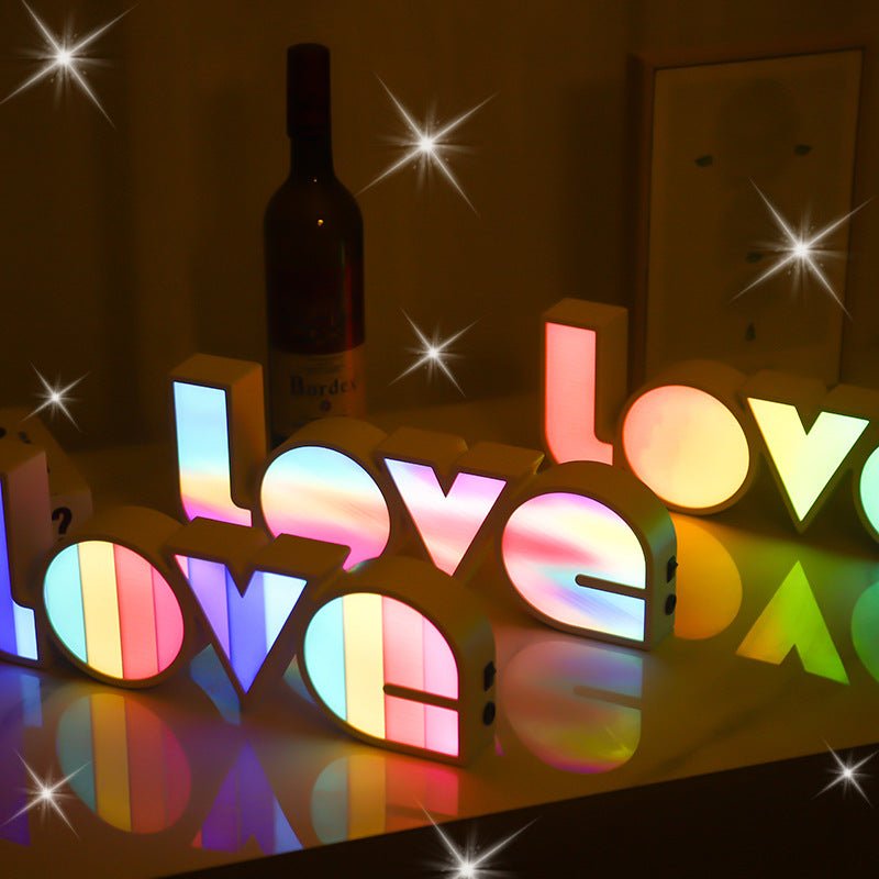 Valentines Day Decor LED LOVE Light Valentines Day Gift For Girlfriend Bithday Wedding Party Decoration Romantic Wedding Decor - Beautybuzz