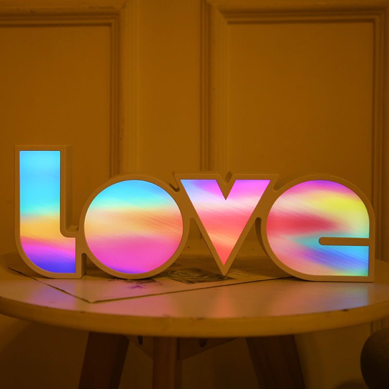 Valentines Day Decor LED LOVE Light Valentines Day Gift For Girlfriend Bithday Wedding Party Decoration Romantic Wedding Decor - Beautybuzz