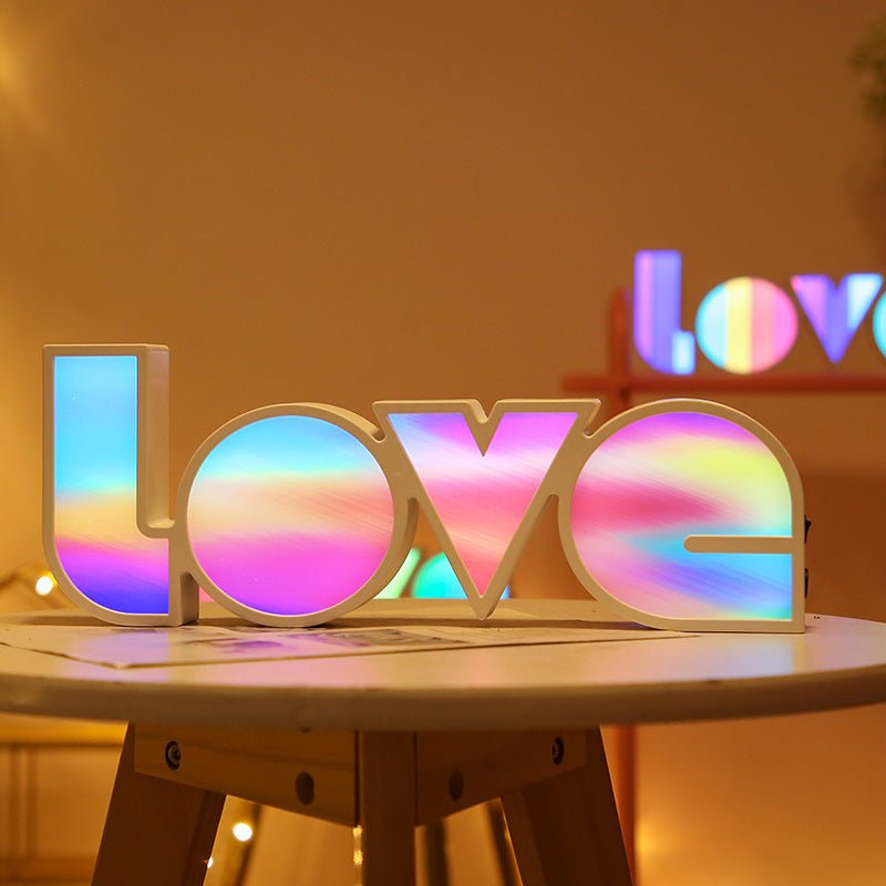 Valentines Day Decor LED LOVE Light Valentines Day Gift For Girlfriend Bithday Wedding Party Decoration Romantic Wedding Decor - Beautybuzz