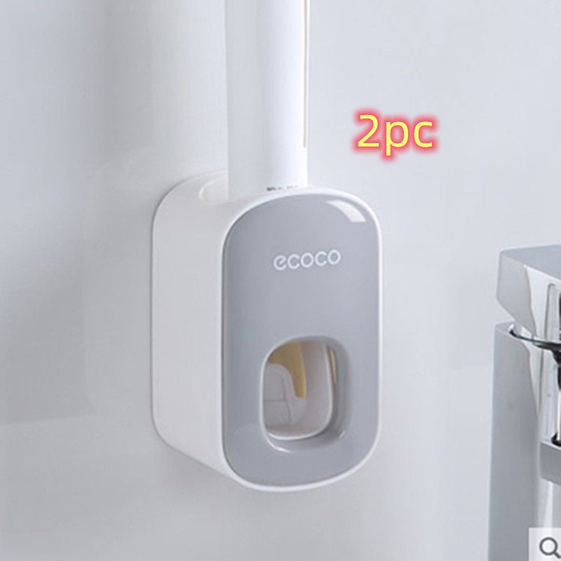 Wall Mounted Automatic Toothpaste Holder Bathroom Accessories Set Dispenser - Beautybuzz'