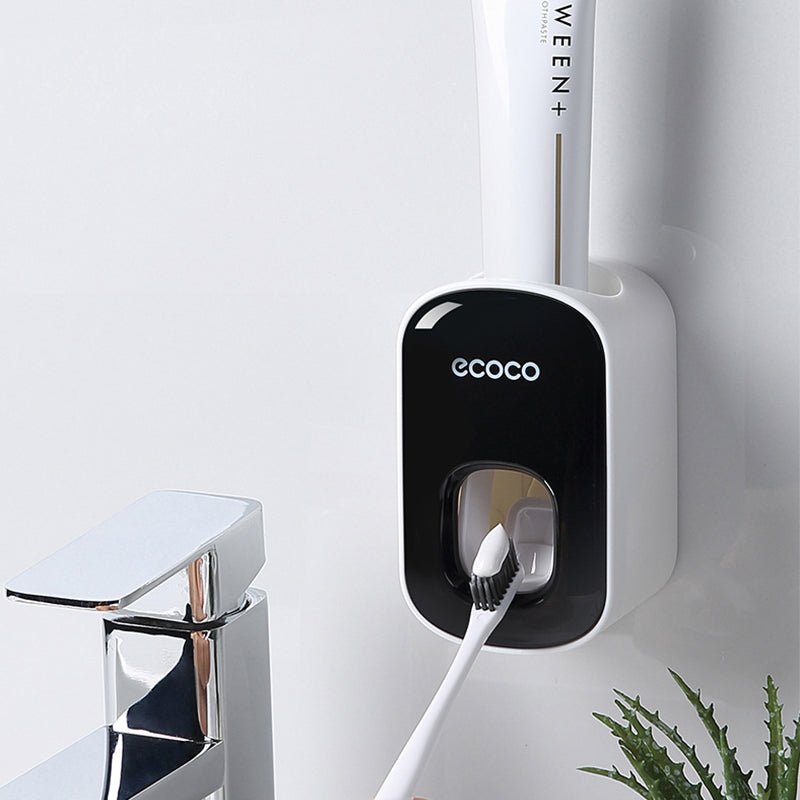 Wall Mounted Automatic Toothpaste Holder Bathroom Accessories Set Dispenser - Beautybuzz'