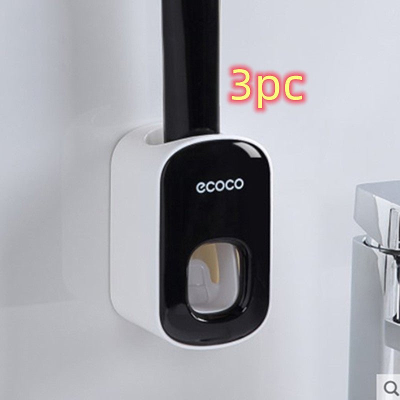 Wall Mounted Automatic Toothpaste Holder Bathroom Accessories Set Dispenser - Beautybuzz'