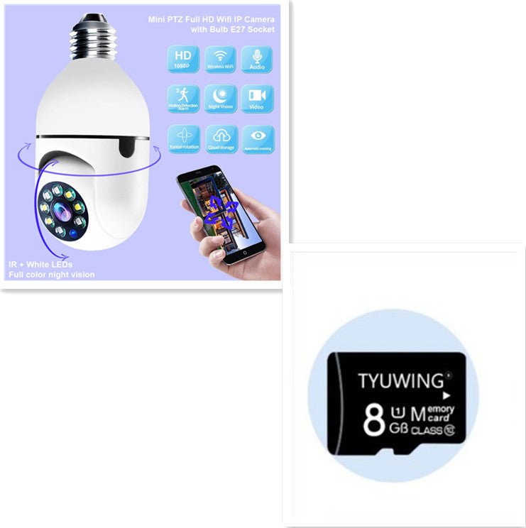 WiFi CAMERA 1080P Bulb 4X Zoom Camera E27 Home 5GWiFi Alarm Monitor - Beautybuzz'