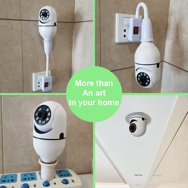 WiFi CAMERA 1080P Bulb 4X Zoom Camera E27 Home 5GWiFi Alarm Monitor - Beautybuzz'